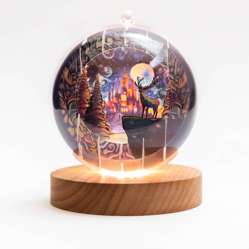 光影纸雕夜灯-彩虹鹿 - 灯具/灯饰 - 纸 