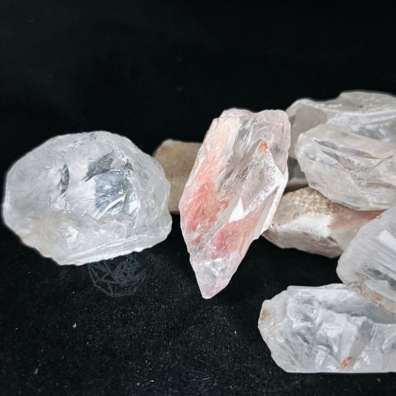蒙古水晶  100g 原矿碎石 共生黑云母矿物 共生钟乳石 - 其他 - 水晶 透明