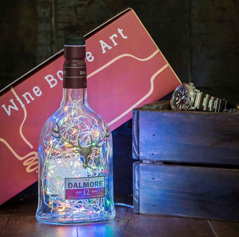 大摩dalmore单一纯麦苏格兰威士忌 星星酒瓶闪亮桌灯 - 灯具/灯饰 - 玻璃 