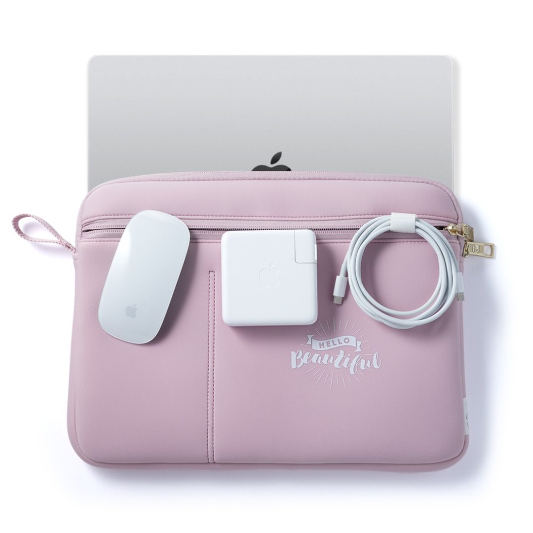 LUCIEN MacBook Air 13/Pro 14 防撞防泼水笔电包-法式紫 - 电脑包 - 其他材质 粉红色