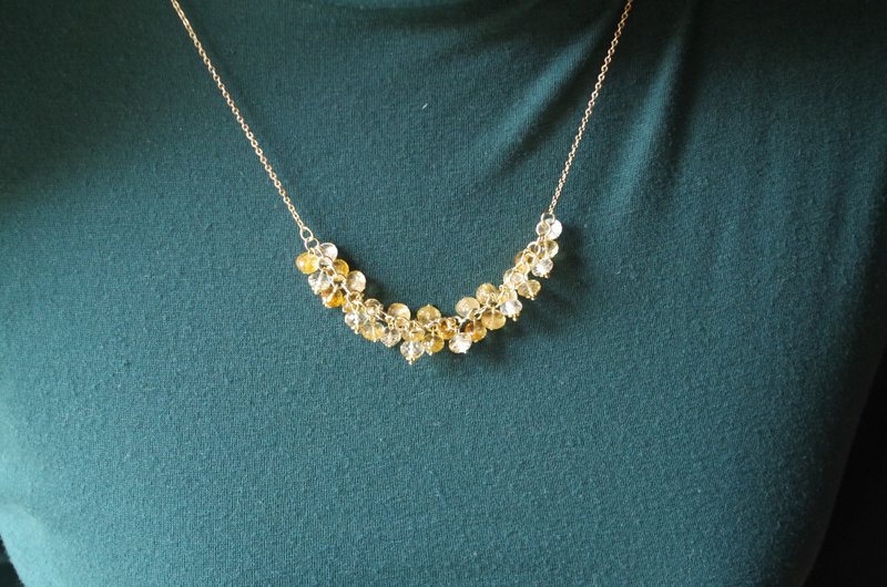 November Birthstone Citrine Gradation Color Necklace - 项链 - 宝石 黄色