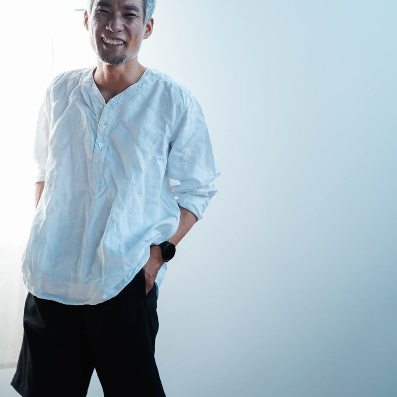 wafu【亚麻短裤】简约却万用 弹性亚麻混纺机能布料 / 黑色 b018o-bck2 - 男士长裤 - 棉 黑色