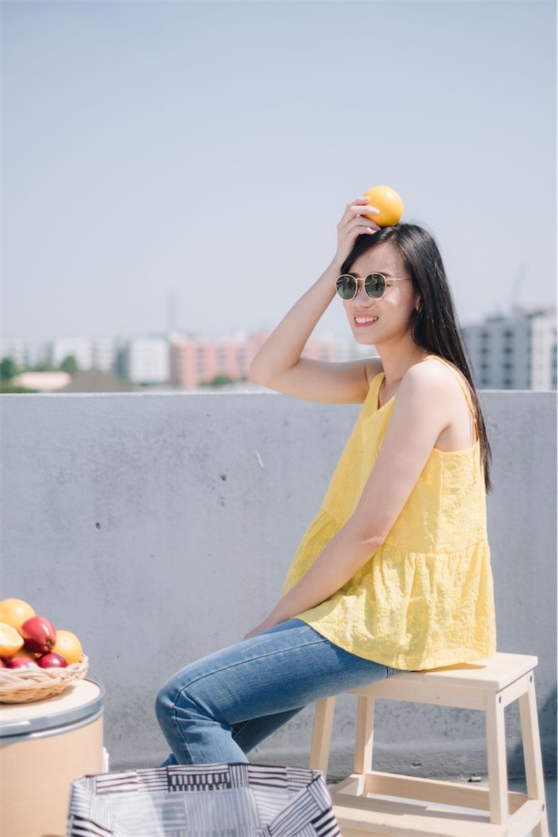 Hinoki crochet spa - 女装上衣 - 其他材质 黄色