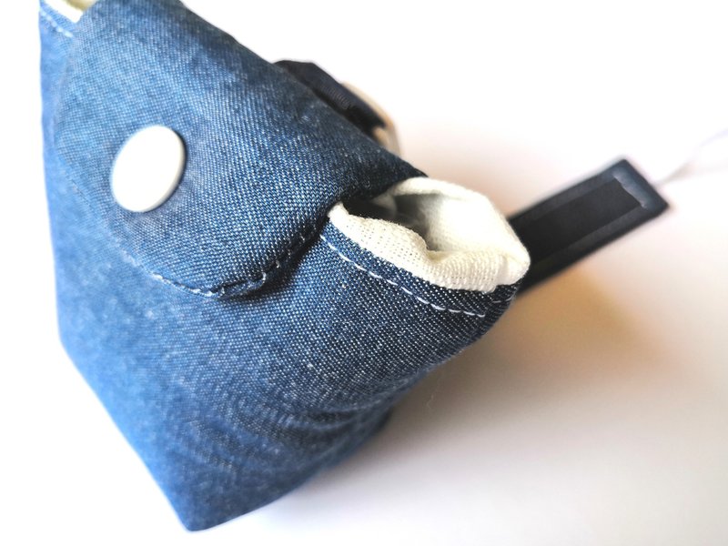 奶嘴夹 奶嘴收纳袋 组合 牛仔 - 奶瓶/奶嘴 - 棉．麻 蓝色