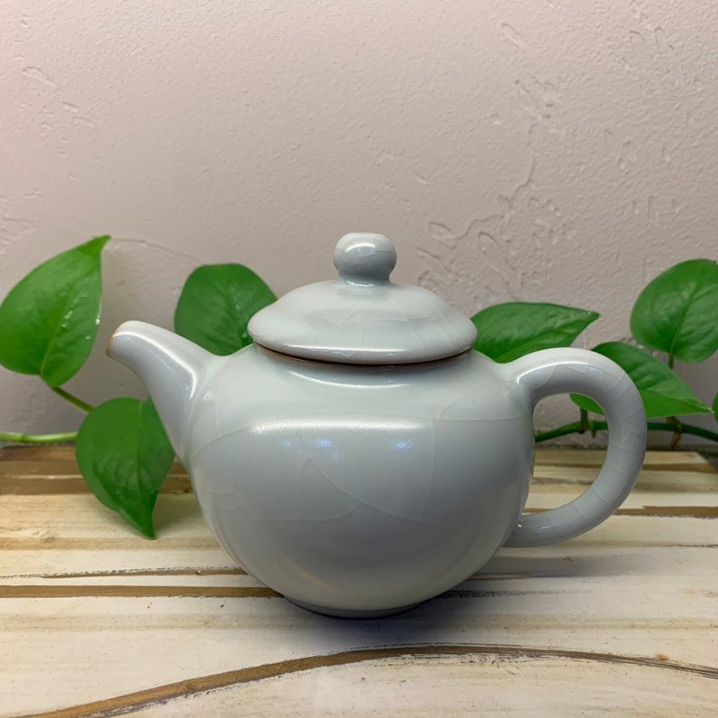 台湾汝窑大师林德丰 - 汝窑香韵壶(现货+预购) - 茶具/茶杯 - 陶 蓝色