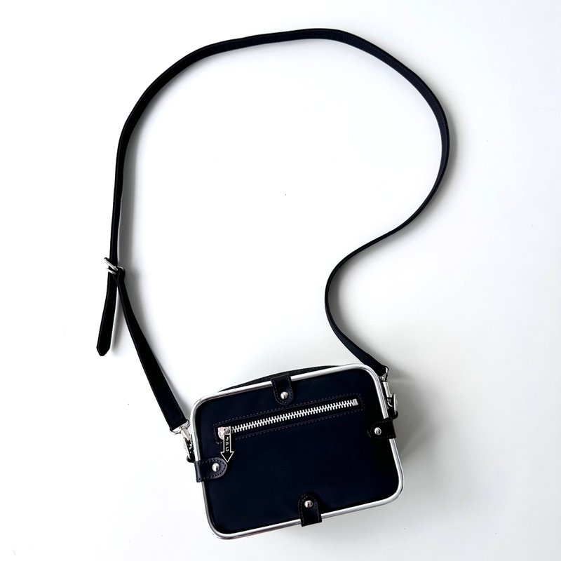 JPG by Gaultier帆布x金属框x真皮侧背包G19 jean paul gaultier - 侧背包/斜挎包 - 其他材质 黑色