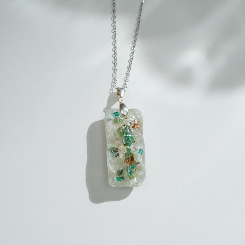 洛翠 -日本滴胶项链、925纯银、独一无二、送礼首选 - 项链 - 树脂 透明