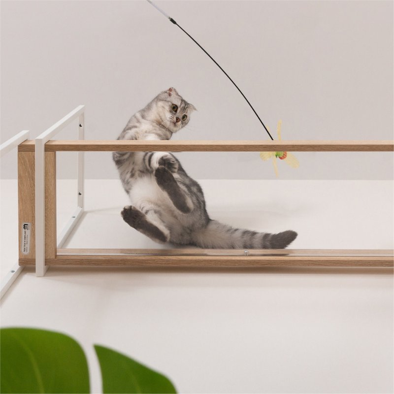 猫天空走道 Avenue-透明L款 - 玩具 - 木头 卡其色