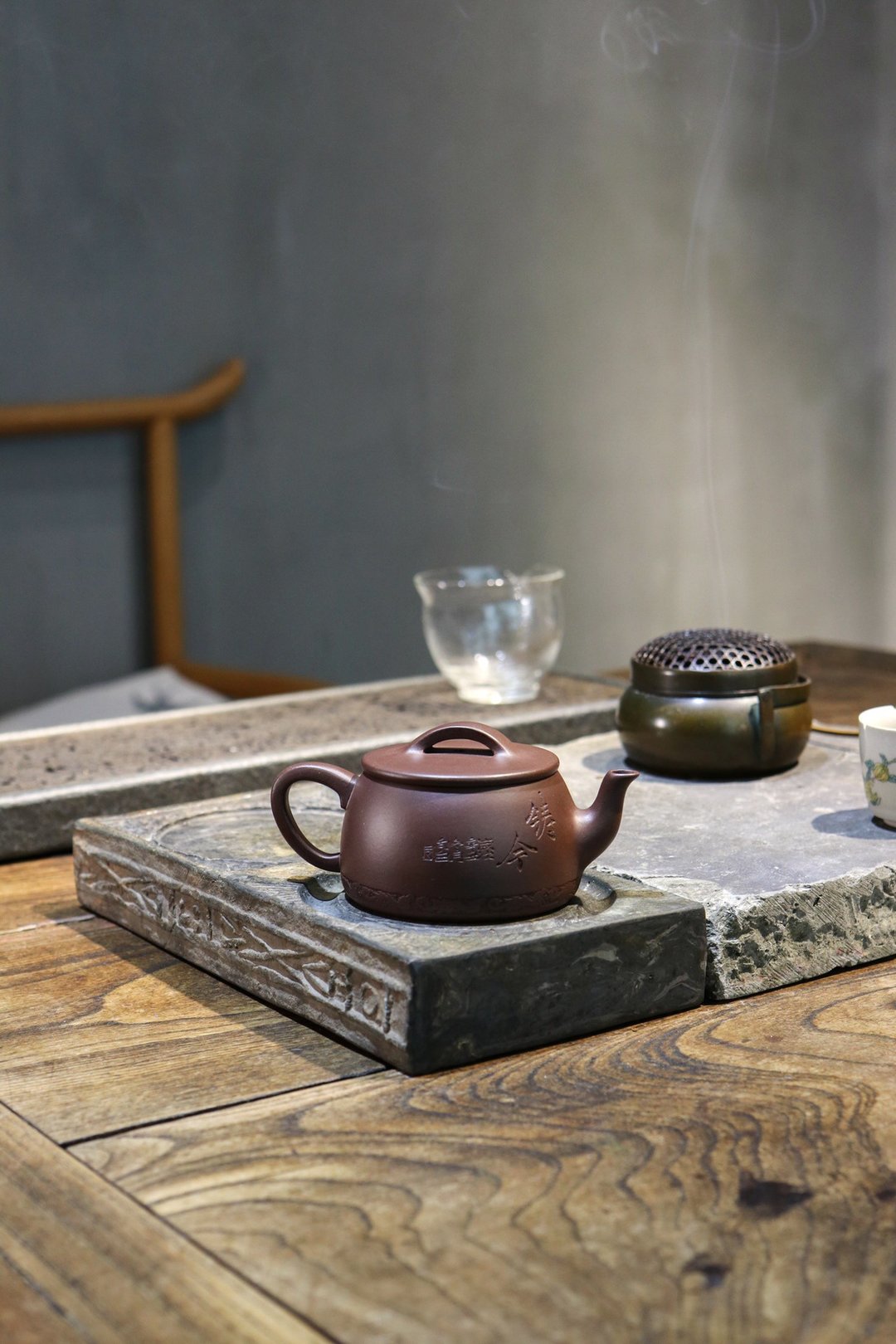 汉瓦   紫泥 180ml 14孔 刘素素作品  简洁直接 口盖宽阔 - 茶具/茶杯 - 陶 灰色