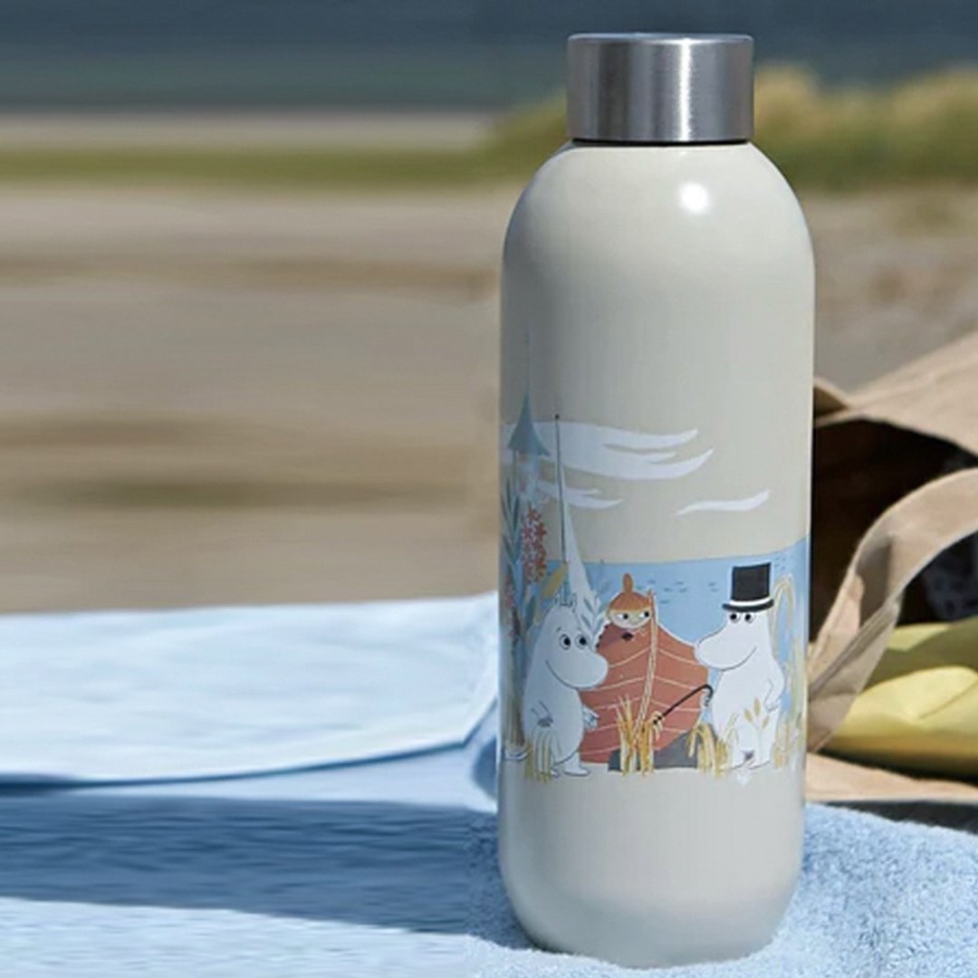 【Stelton】Moomin x Keep Cool 随身瓶 750ml-沙色 - 保温瓶/保温杯 - 不锈钢 