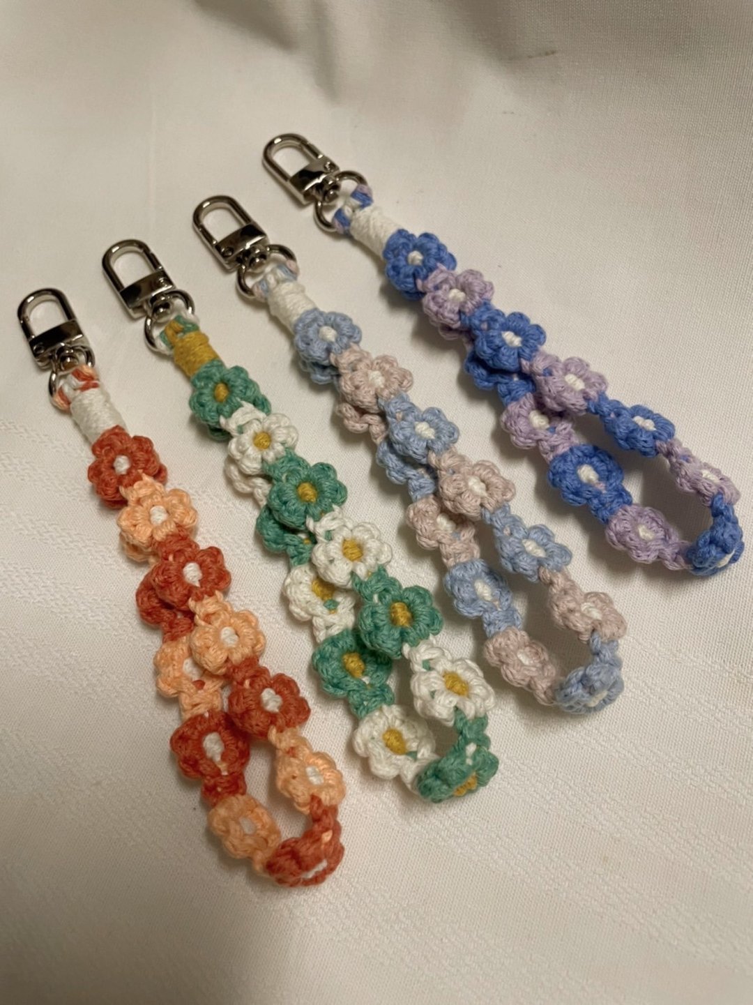 相间花花编织手机挂绳/手机手腕挂绳 - 挂绳/吊绳 - 棉 