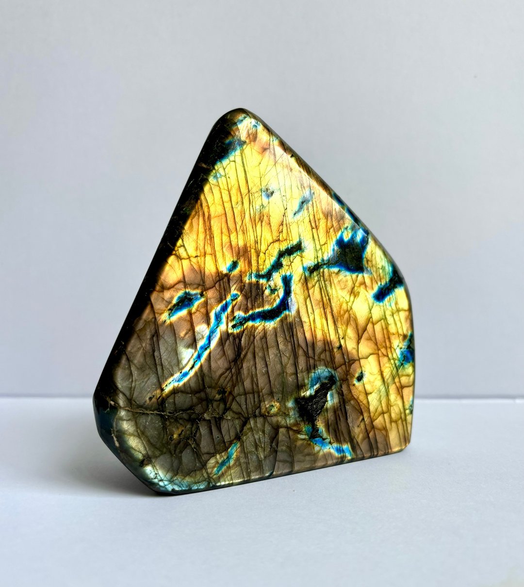 *橙光* 天然 拉长石 摆件 Natural labradorite - 摆饰 - 水晶 橘色