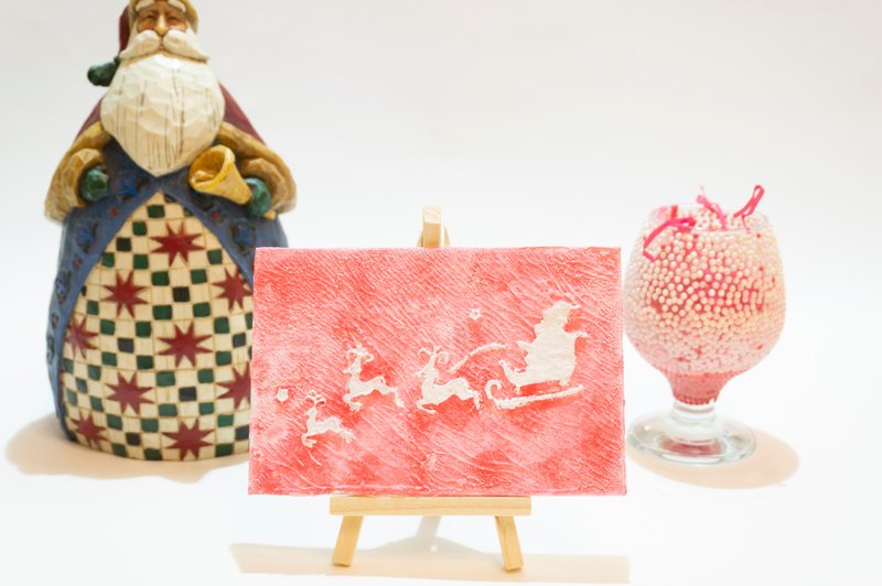 Scotland Painting Happy Holidays Original  Artwork Scottish Wall Art Landscape - 海报/装饰画/版画 - 其他材质 红色