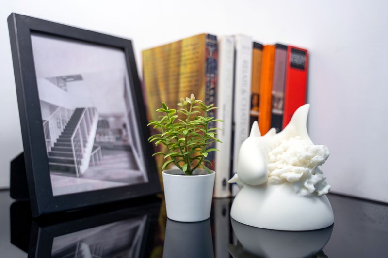 【台湾之美系列 - 坚毅珍鲑】筌美术 樱花钩吻鲑 造型石雕 - 摆饰 - 石头 白色