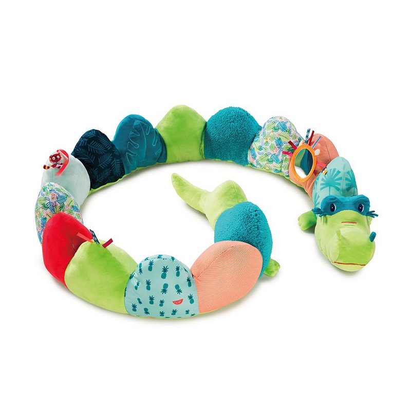 【比利时Lilliputiens】宝宝感统游戏防护枕-安纳托鳄鱼 - 婴儿床上用品 - 棉．麻 