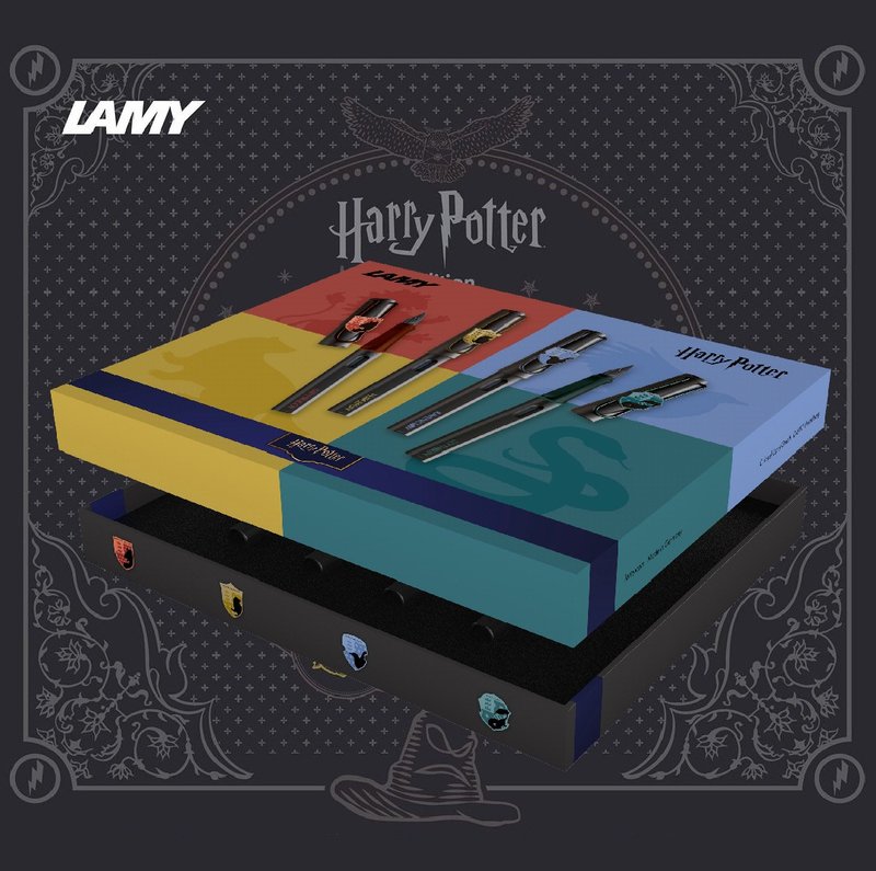 【不可刻字】LAMY 限量/SAFARI- Harry Potter钢笔四入礼盒套组 - 钢笔 - 塑料 黑色