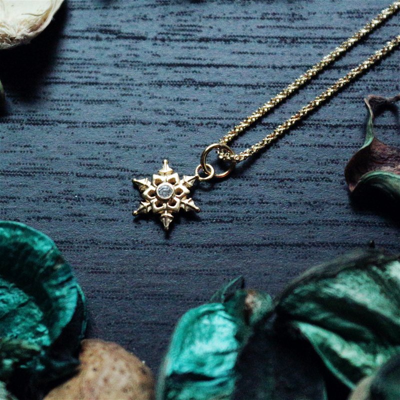 北国雪森系列-初雪心愿*Souphenir*纯银镀金项链 - 项链 - 其他金属 金色