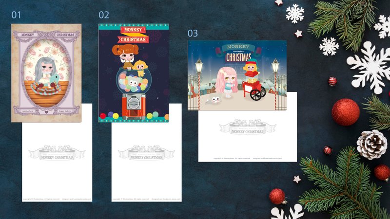 【原创手绘圣诞卡】连信封 - 卡片/明信片 - 纸 多色