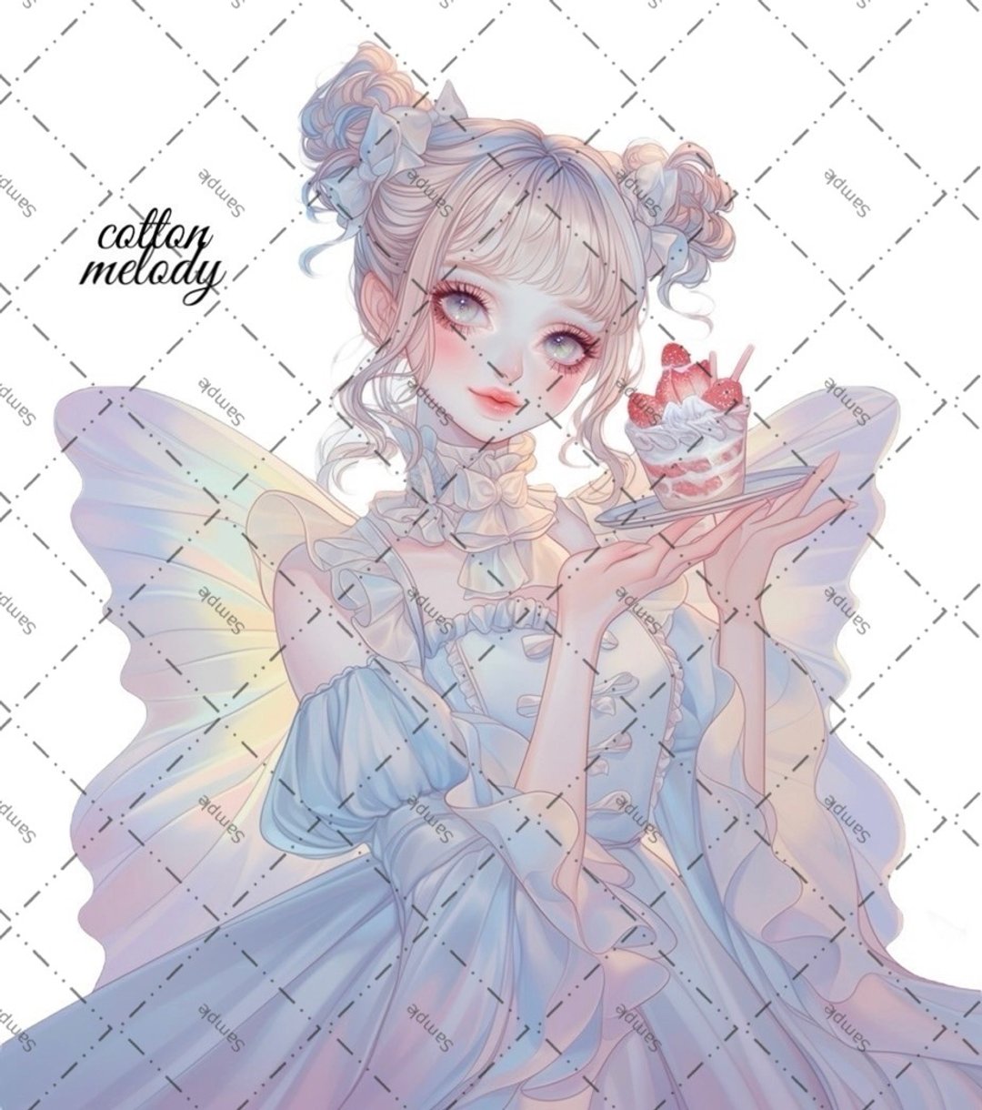 original sticker no.1910 人物贴纸 原创贴纸 原创人物贴纸 装饰贴纸 cotton melody - 贴纸 - 纸 