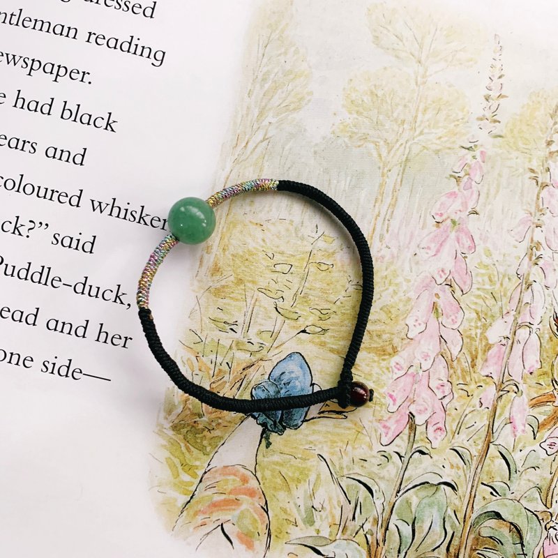 售完供欣赏 茶楼。天然东陵玉复古编织手绳 古风辟邪纳福手链 - 手链/手环 - 玉石 绿色