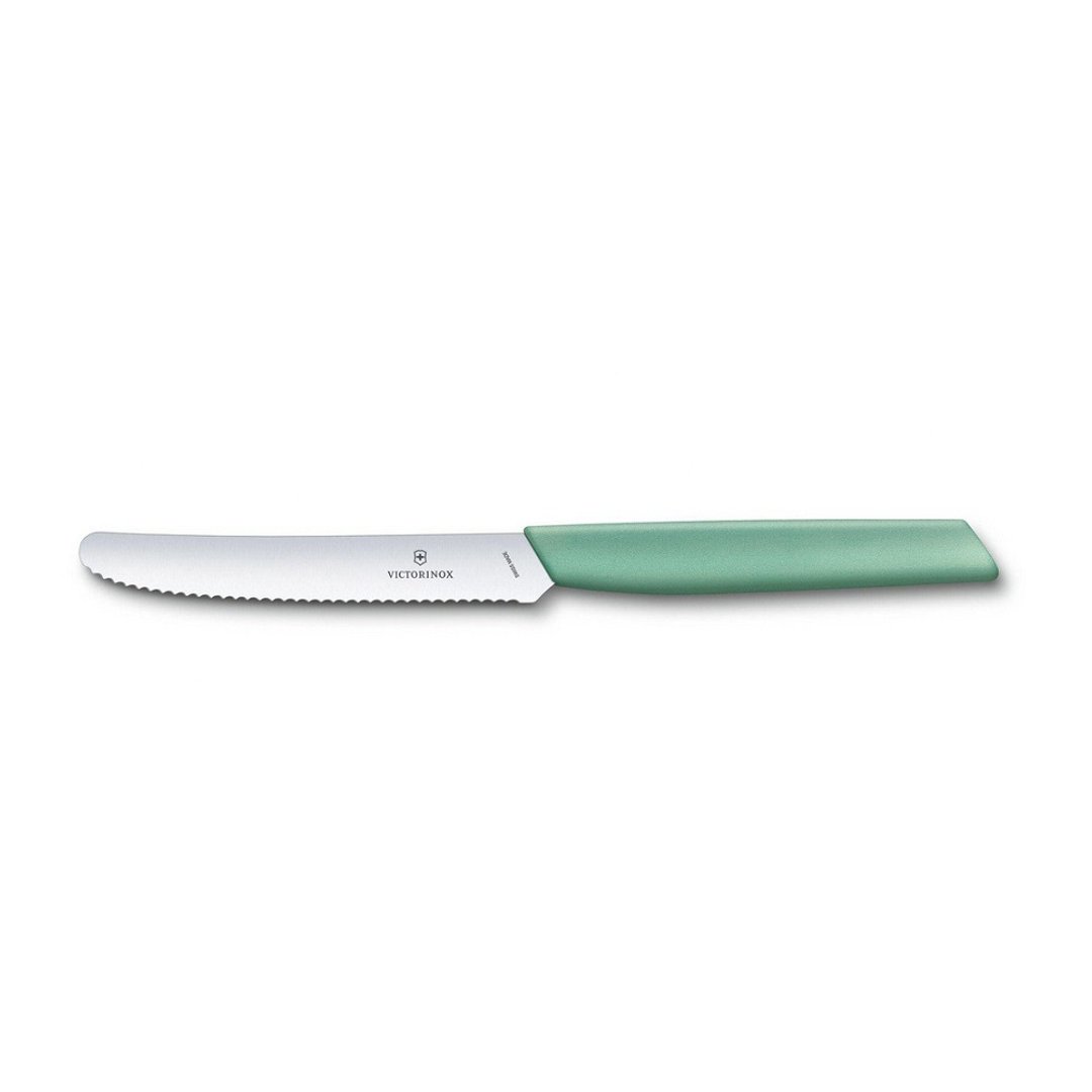 VICTORINOX 瑞士维氏 Swiss Modern 蕃茄刀 11cm 绿 6.9006.11W41 - 露营用品 - 不锈钢 绿色