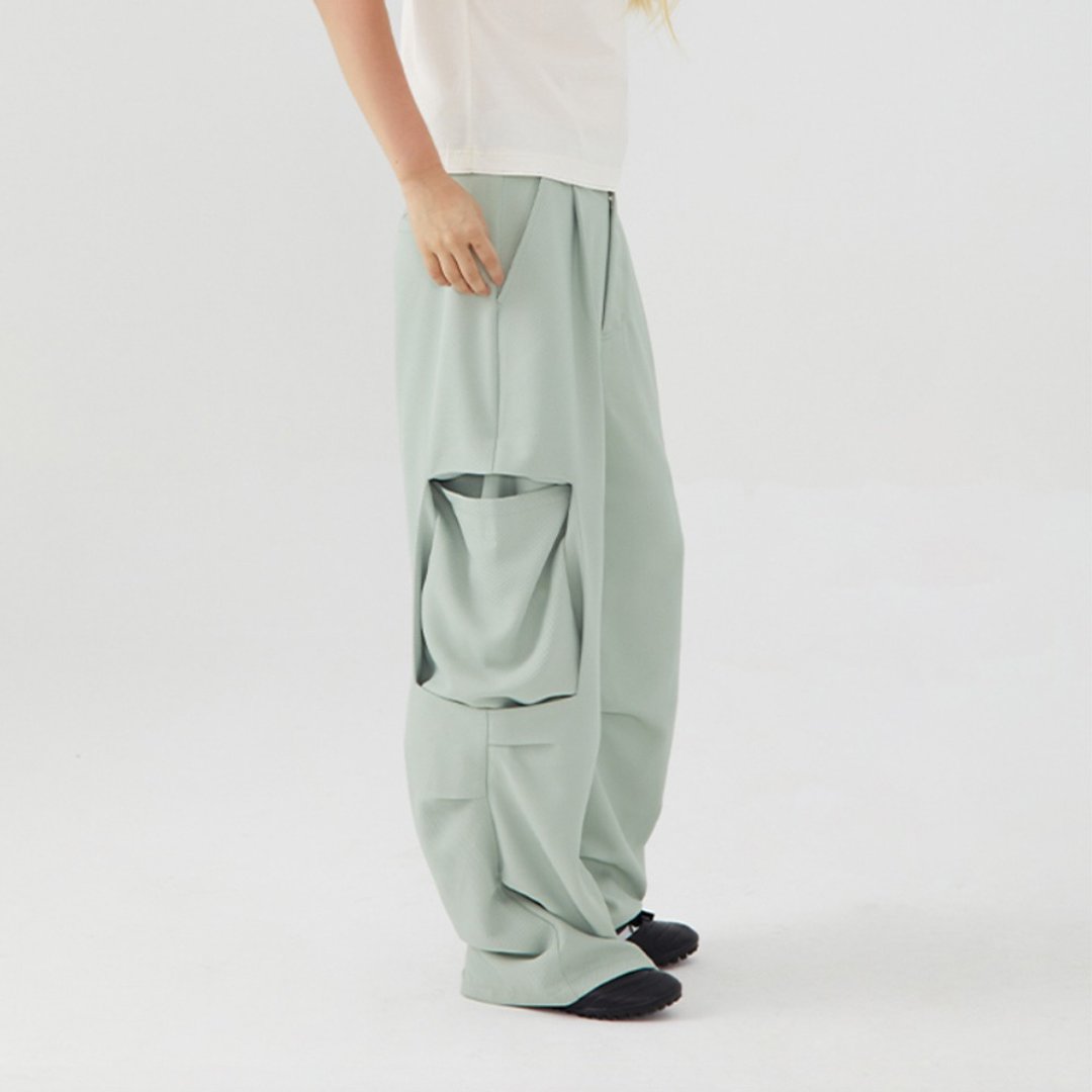 Bondage Cargo Trousers 内嵌口袋工装裤 无性别穿搭 - 中性裤装 - 其他材质 绿色