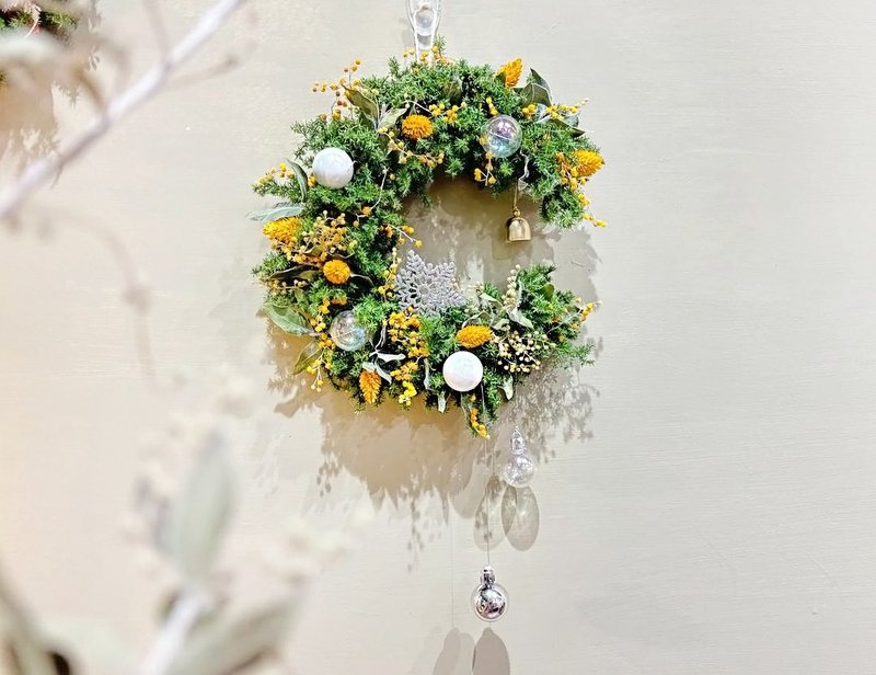 【雪松圣诞花圈】月光森林 - 墙贴/壁贴 - 植物．花 黄色