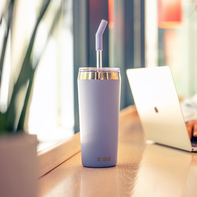 瑞士百年 SIGG Helia 保温吸管杯 600ml - 宁静紫蓝 - 咖啡杯/马克杯 - 不锈钢 紫色