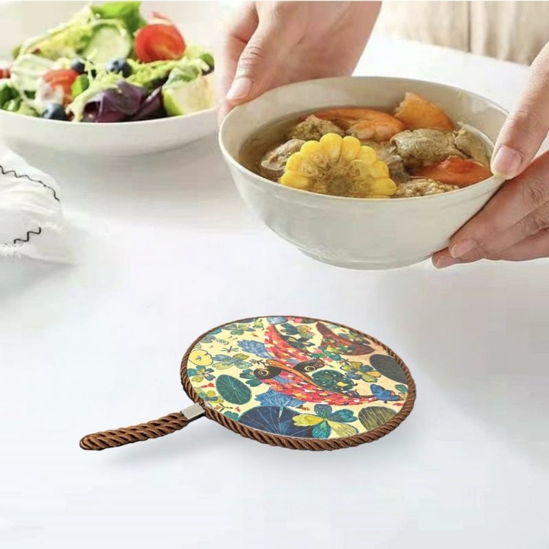 陶瓷隔热垫  花影游鱼 - 杯垫 - 瓷 