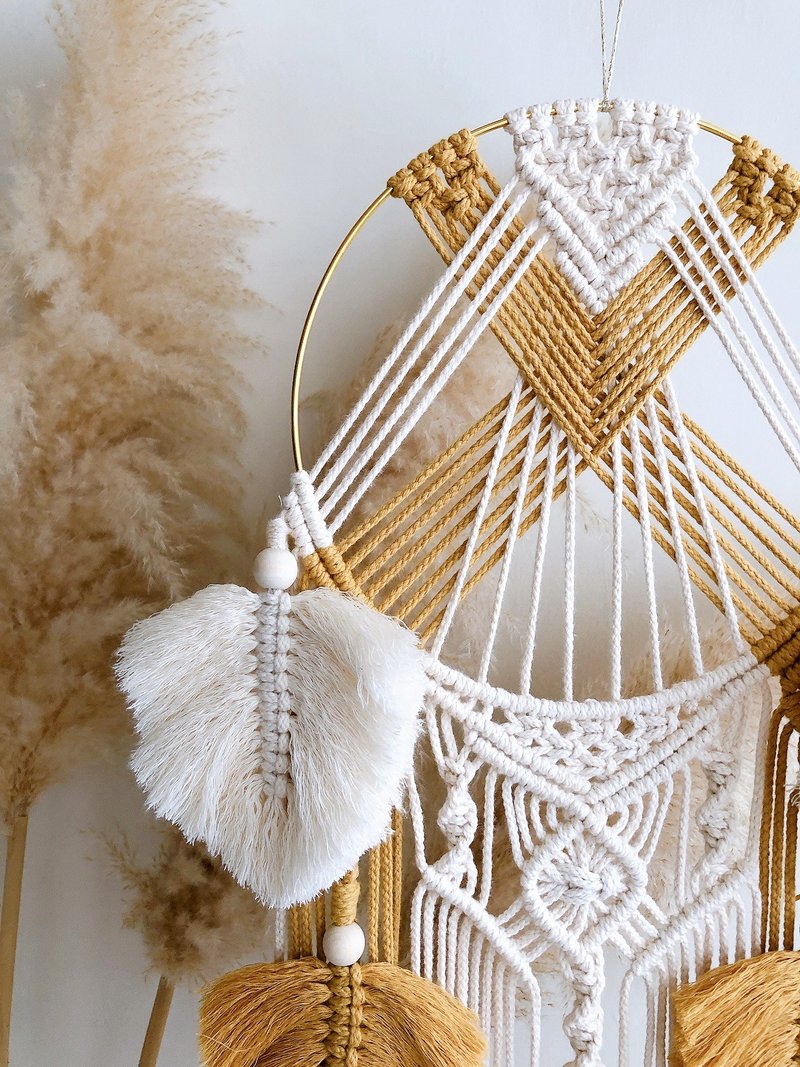 Macrame编织双色捕梦网 - 编织/羊毛毡/布艺 - 棉．麻 