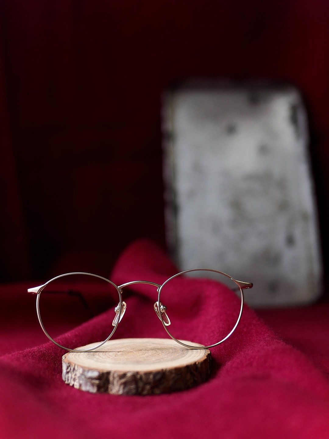 独立简约雾面宇宙银河 金丝雕花镜圆框眼镜 Japan / glasses - 眼镜/眼镜框 - 其他金属 银色