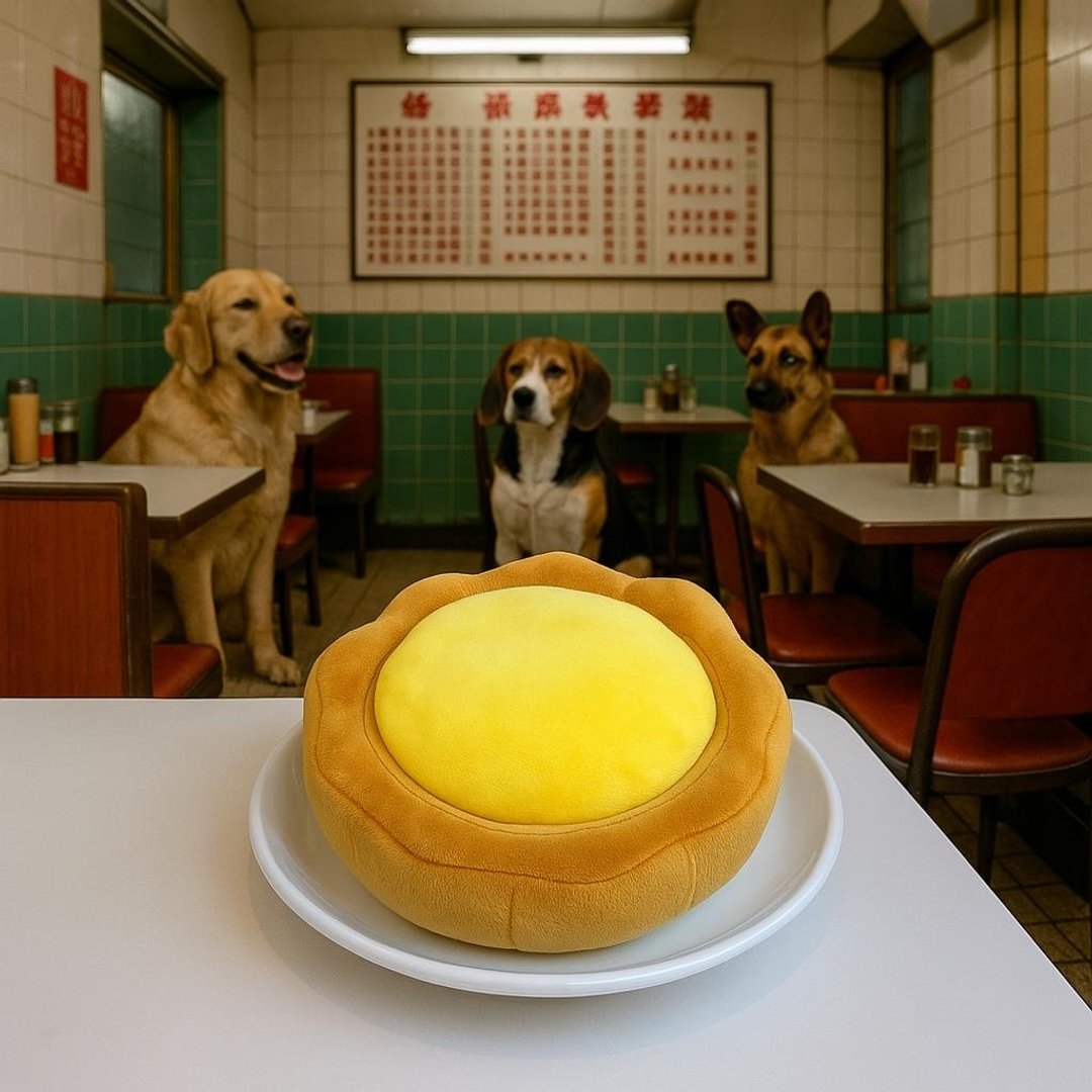 Wooffoo 蛋挞宠物玩具 Egg Tart - 玩具 - 聚酯纤维 咖啡色