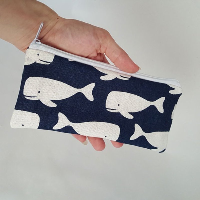 新品5折（限量）　定制 笔袋　化装袋　收纳袋 可爱  双层拉链小布袋 - 铅笔盒/笔袋 - 棉．麻 黑色