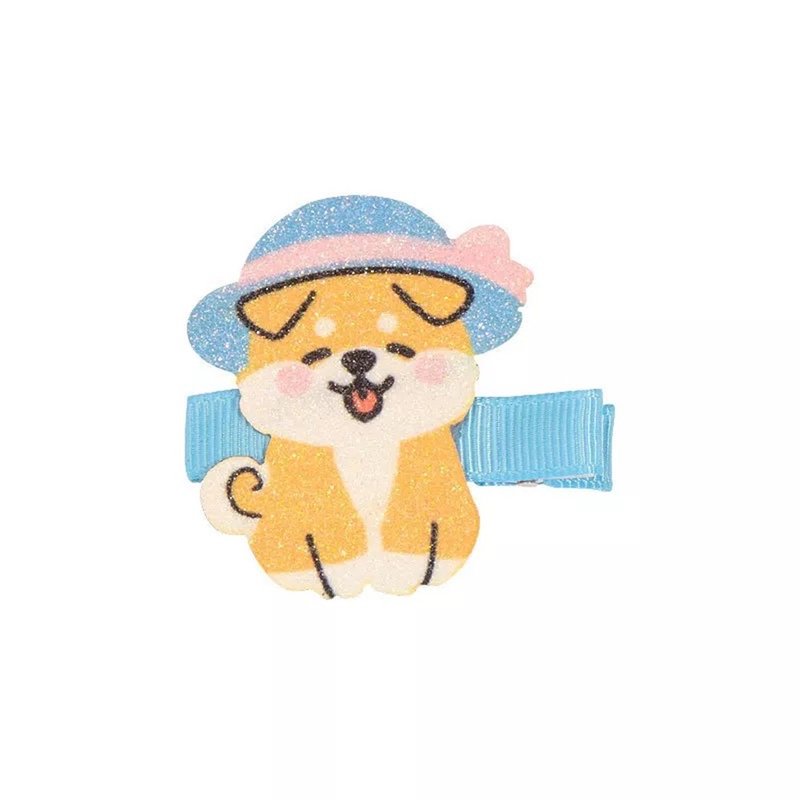 Cutie Bella 毛小孩发夹 全包布手工发饰 柴犬 - 发饰 - 聚酯纤维 粉红色