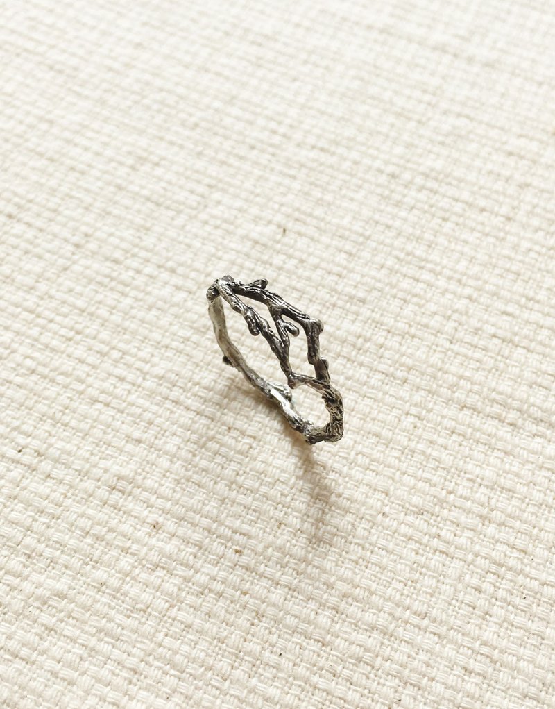 细致树枝 纯银戒指 - 戒指 - 其他金属 银色