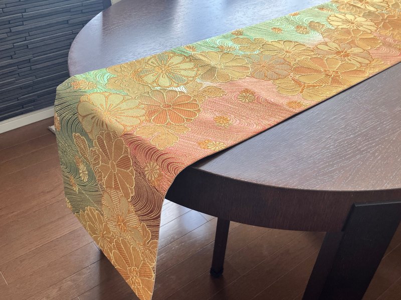 西阵织 着物 帯 テーブルランナー NTR005 - 餐垫/桌巾 - 丝．绢 绿色
