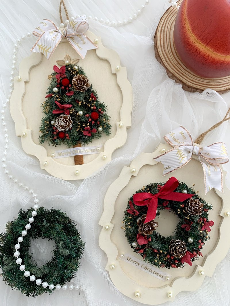 圣诞树花圈吊饰 干燥花 永生花 圣诞节礼物 - 干燥花/捧花 - 植物．花 