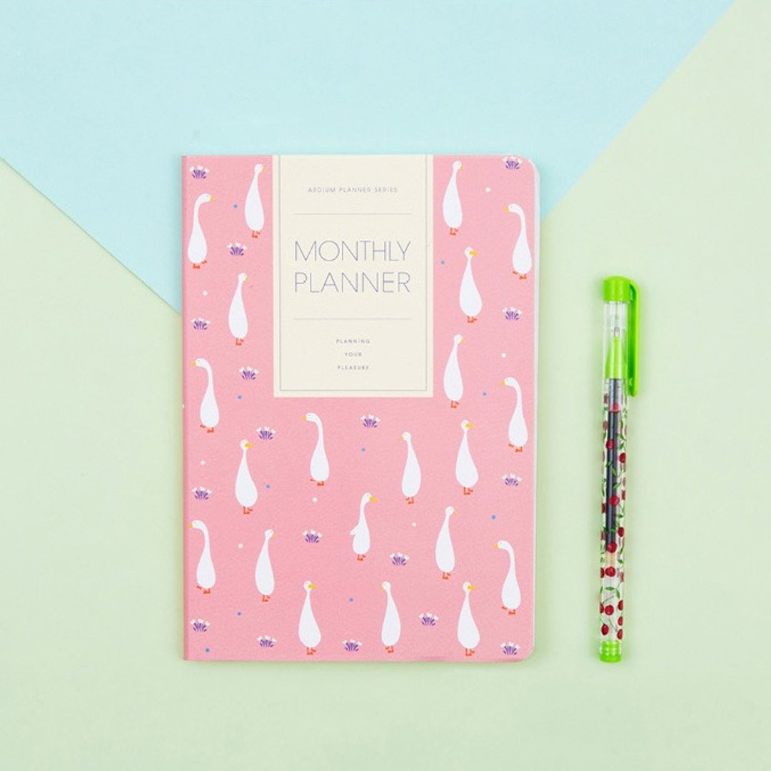 2018 ARDIUM MONTHLY PLANNER 行事历/手帐 - 粉色鸭鸭 - 笔记本/手帐 - 纸 粉红色