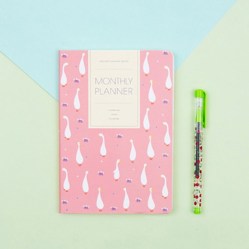 2018 ARDIUM MONTHLY PLANNER 行事历/手帐 - 粉色鸭鸭 - 笔记本/手帐 - 纸 粉红色