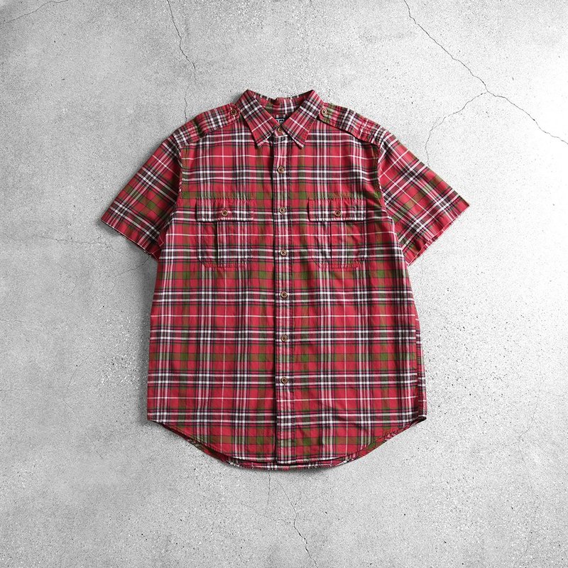POLO Ralph Lauren 衬衫 / 古着衬衫、复古穿搭、格纹衬衫、古着 - 男装衬衫 - 其他材质 红色