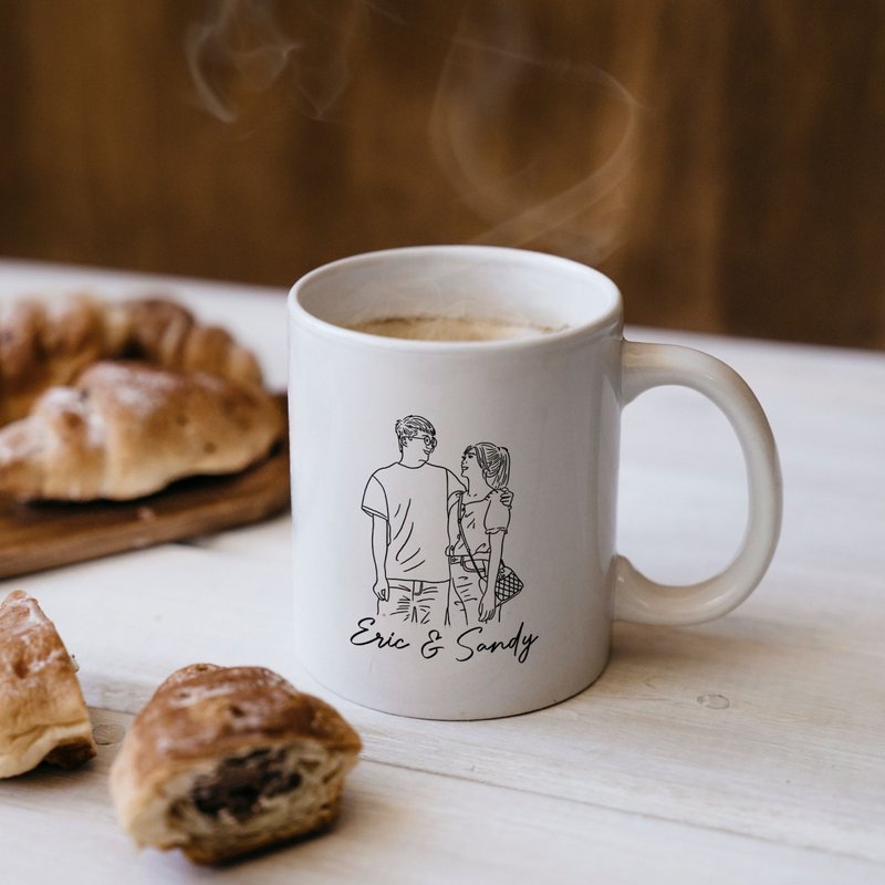 情侣肖像对杯 - 玻璃杯 - 玻璃 