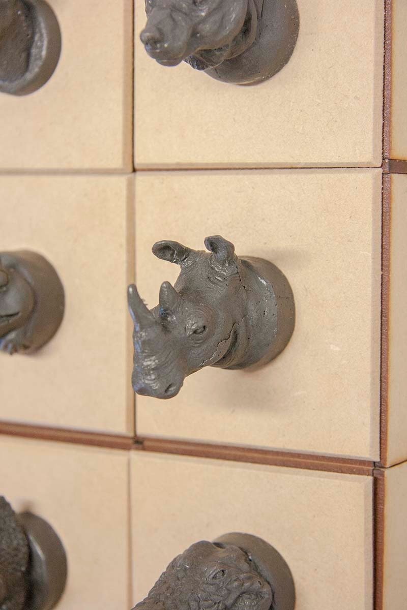 犀牛 造型把手拉门 - 其他 - 其他材质 黑色