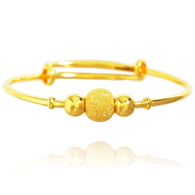 【童乐绘金饰】儿童弥月黄金手环-满月平安珠 约1.10钱(弥月礼盒) - 满月礼盒 - 24k 金 金色