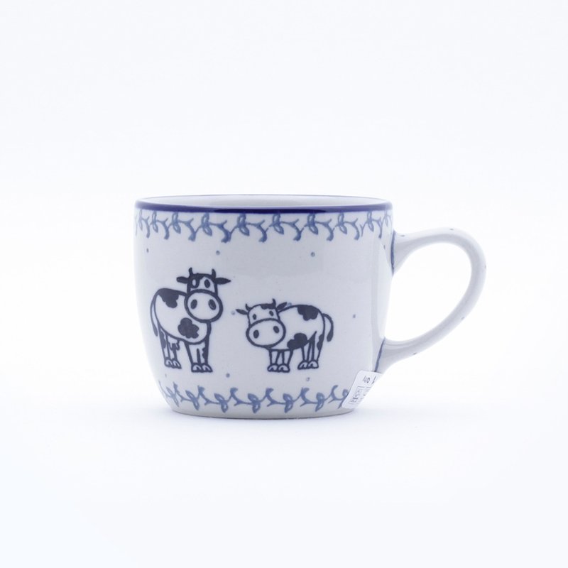 波兰陶 马克杯-170ml-高6.5-乡村风 可爱乳牛 - 咖啡杯/马克杯 - 陶 黑色