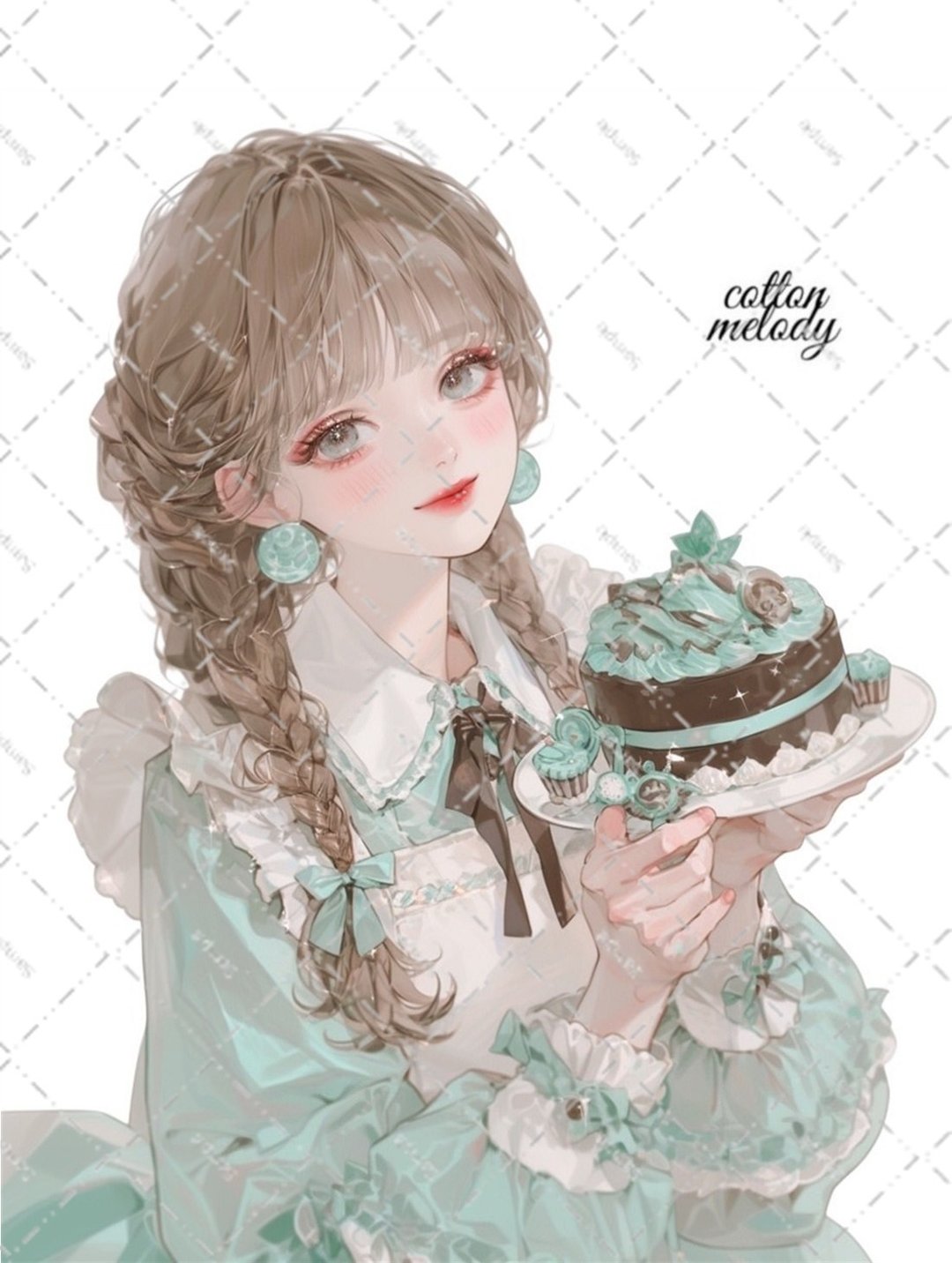 original sticker no.6664 人物贴纸 原创贴纸 人物贴纸 女孩贴纸 原创人物贴纸 - 贴纸 - 纸 