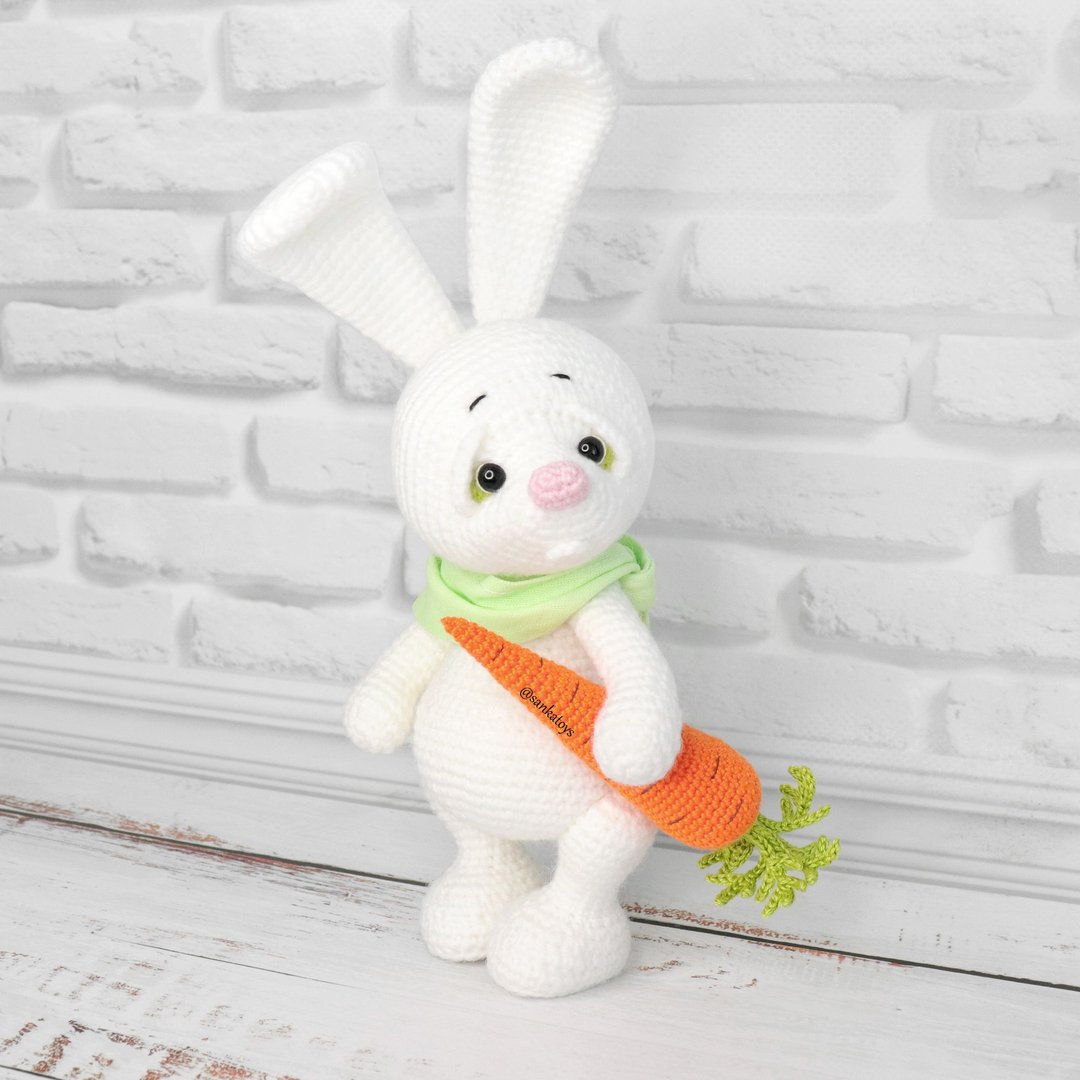 Crochet pattern Bunny carrot Valentine, PDF Digital Download, DIY amigurumi - 手工艺教程/工具书 - 其他材质 