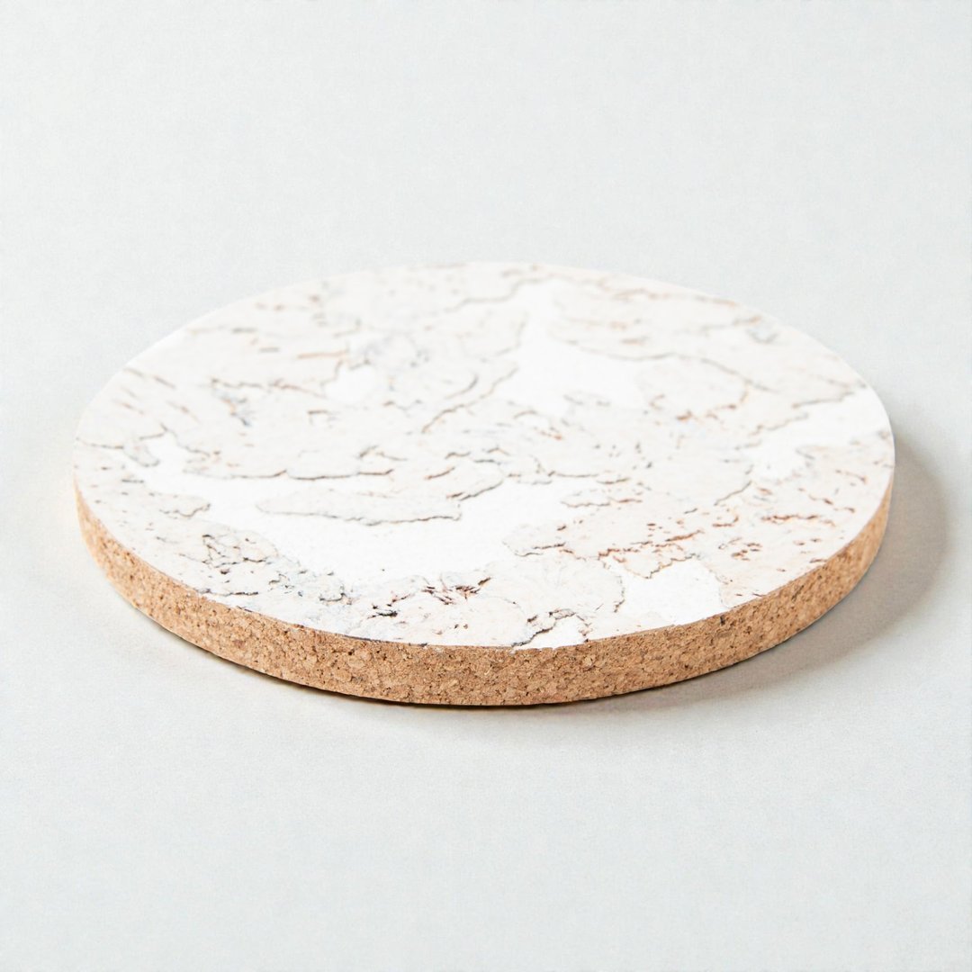软木锅垫 (Marble White) - 锅具/烤盘 - 环保材料 白色