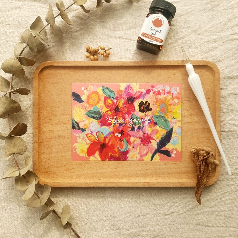 心灵 /祝福 /明信片 绽放你自己 - 卡片/明信片 - 纸 多色