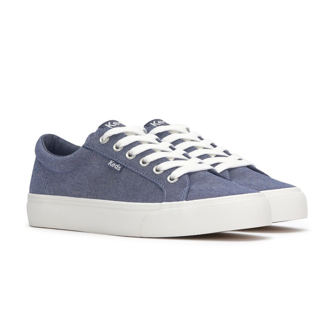 Keds JUMP KICK CHAMBRAY 水洗丹宁帆布鞋 WF68398 - 女款休闲鞋 - 真皮 