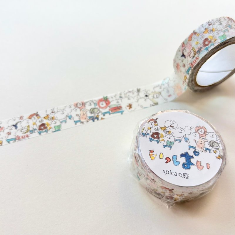 【在线限定】Ippai / Muu-chan 15mm x 7m 屏蔽胶带 - 纸胶带 - 纸 蓝色